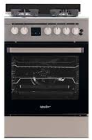 CUISINIERE MAXTOR 4FX ELEGANCE+ INOX WOK